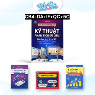 Combo 5 Sách: Kỹ thuật phân tích dữ liệu + Infographic + Hướng dẫn chạy Ads + 5 cấp độ kiếm tiền + AI master lập trình