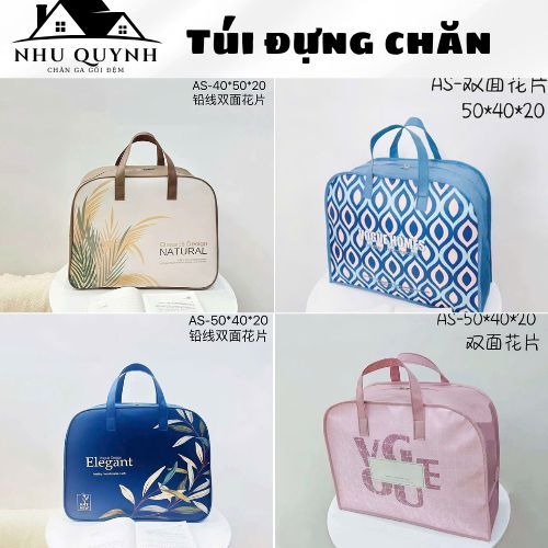 Túi Đựng Chăn, Ga, Chiếu Điều Hoà, Gối Cho Bé Đi Học, Khóa Kéo Tiện Dụng Đa Năng, Dễ Thương