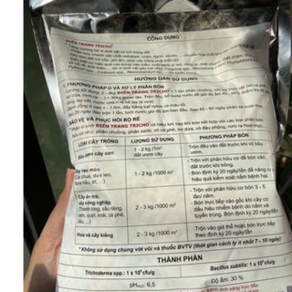 Nấm đối kháng Trichoderma Điền Trang tăng cường hệ vi sinh cho đất, cải tạo đất Gói 1Kg