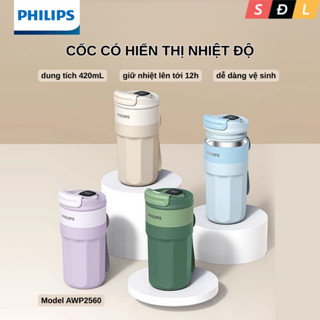  Bình giữ nhiệt cốc cafe Philips AWP2560 dung tích 420mL có hiển thị nhiệt độ 