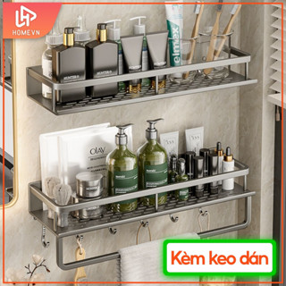 Kệ Đựng Đồ Nhà Tắm Dán Tường, Kệ Để Đồ Phòng Tắm Đa Năng, Chất Liệu Nhôm Hàng Không Chống Gỉ Cao Cấp
