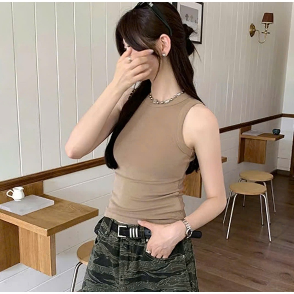 Áo ba lỗ nữ cotton mịn mát co giãn ôm body tôn dáng