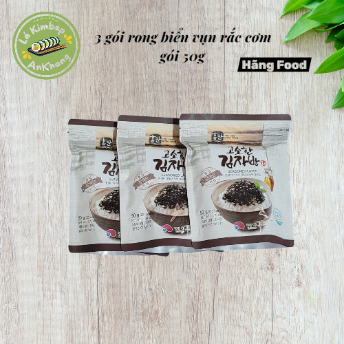 Combo 3 gói rong biển vụn rắc cơm ăn liền gói 50g Kfood