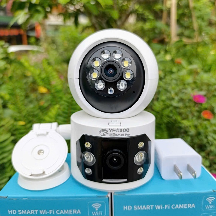 [Xả kho] Camera 2 mắt yoosee trong nhà Smart Pro U19T zoom xa, có nút gọi, sắc nét, có màu ban đêm