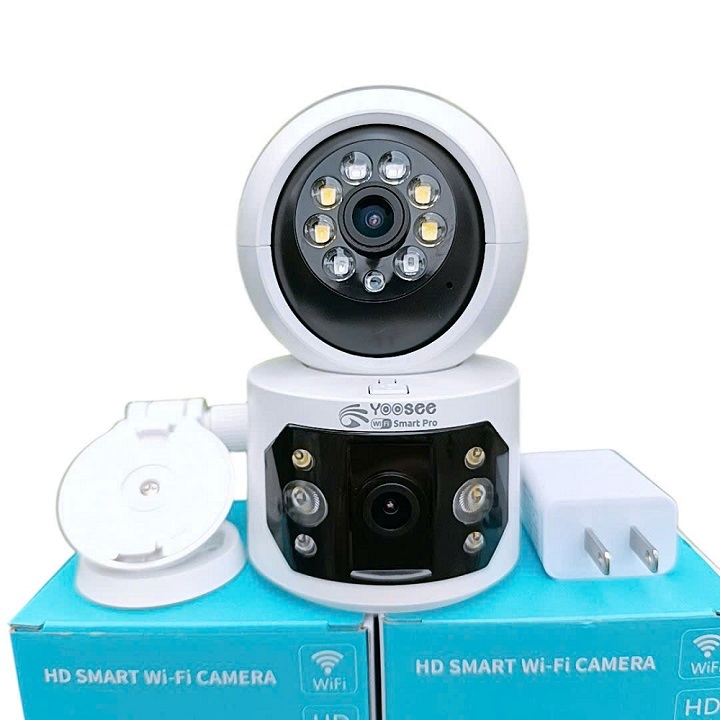 [Xả kho] Camera 2 mắt yoosee trong nhà Smart Pro U19T zoom xa, có nút gọi, sắc nét, có màu ban đêm