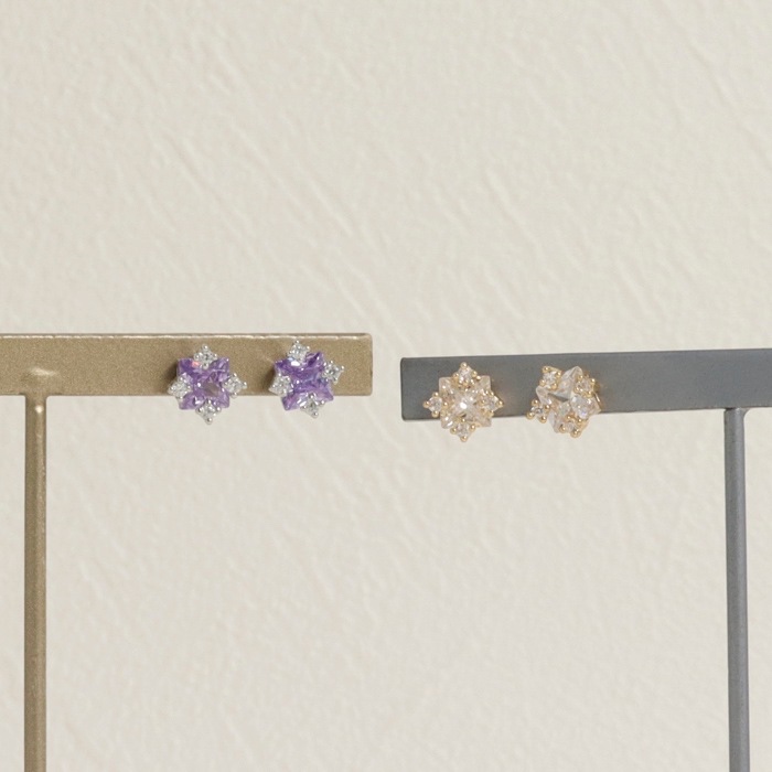 Bông tai hìnnh vuông đá BC Mignon de Bijoux 2311168