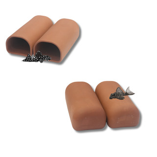 Hang gốm oval nhỏ  cho cá cảnh  cá Pleco, tép
