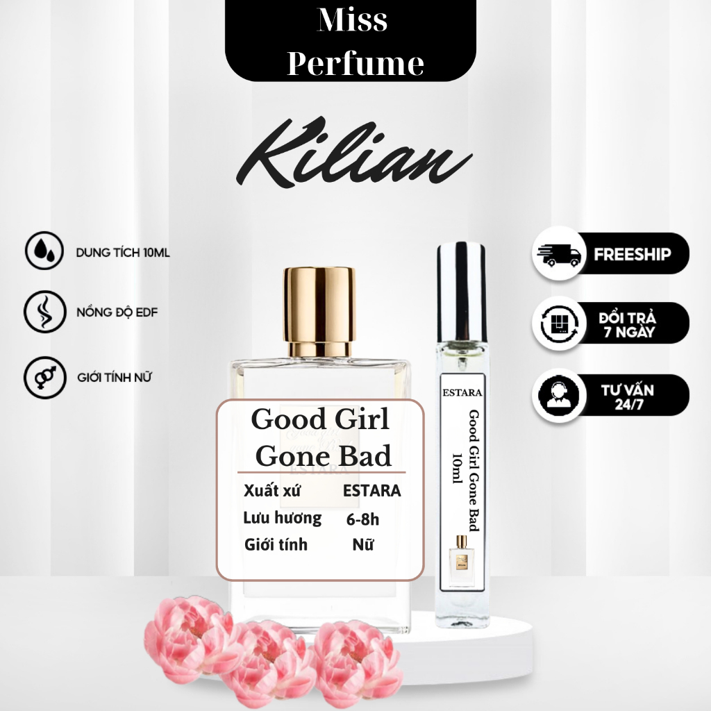 Nước hoa chinh hãng Estara | Nước hoa nữ Good Girl Gone Bad EDP , nước hoa chai 10ml - Miss_Perfume