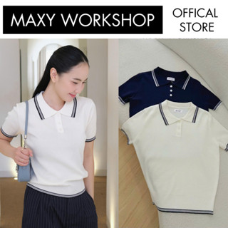 Áo polo len dệt kim thu đông Polo Knit Top Maxy Workshop