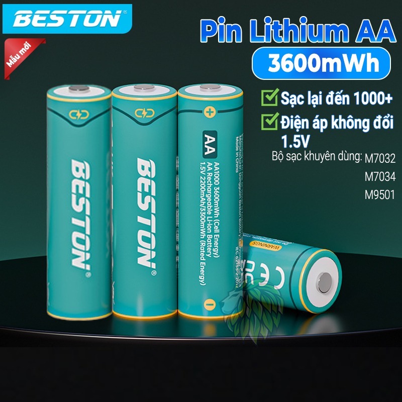 Pin Sạc AA 1.5V Beston dung lượng 3600mWh, Bộ sạc pin M7031 cho pin 2A 1.5V,pin sạc dùng cho micro, 