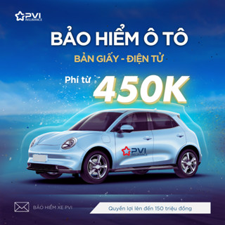 [Từ 2 chỗ] Bảo hiểm ô tô, Bản giấy & Điện tử 1-3 năm, Bảo hiểm xe PVI