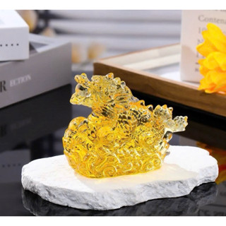    Đã khai quang  Tượng rồng vàng nhả ngọc phong thủy trang trí 