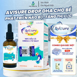  DHA Cho Bé Avisure DHA Smartkid - Tăng IQ Phát Triển Não Bộ Cải Thiện Thị Lực Cho Bé - 20ml 