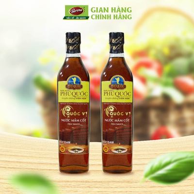 Combo 2 chai Nước Mắm Cốt Phú Quốc Quốc Vị 40 độ đạm 520ml