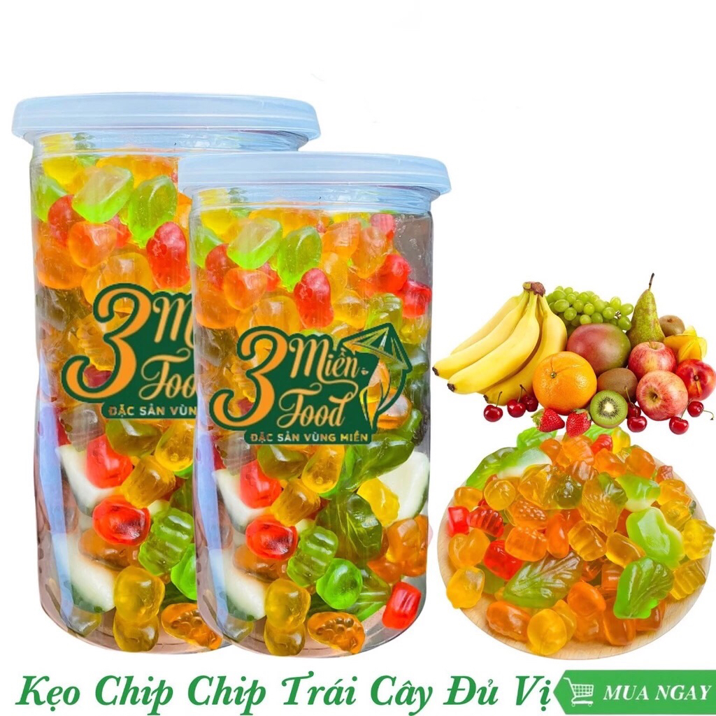 1 lon kẹo chip 300gr