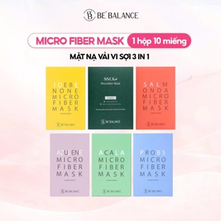 [VÕ HÀ LINH X BE'BALANCE] Mặt Nạ Vải Vi Sợi Be'Balance MICRO FIBER MASK 3in1 - 10 Miếng/Hộp - 32ml / 1 Miếng