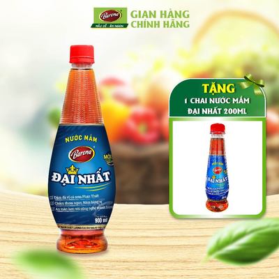 Nước Mắm Barona Đại Nhất 12 độ đạm - 900ml Tặng 1 Chai Nước Mắm Đại Nhất 200ml
