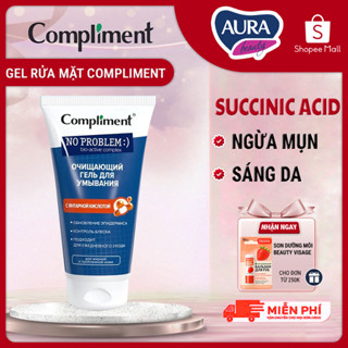 Gel Rửa Mặt Compliment Succinic Acid, Lotion, Chấm Mụn Cho Da Dầu Mụn, Mờ Thâm, Sáng Da 200ml