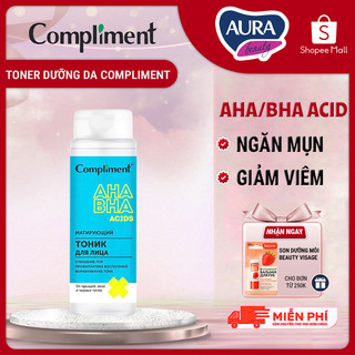  Lotion Compliment Toner AHA BHA Acid giúp làm sạch sâu lỗ chân lông giúp da sáng và giảm mụn 200ml 