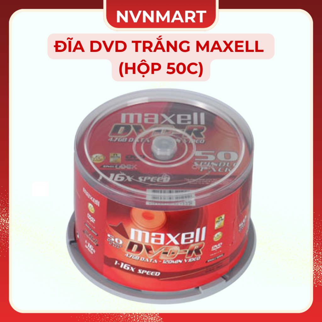 Đĩa DVD trắng Maxell (Hộp 50c)