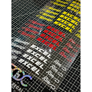  Tem Sticker Uv DTF Mod Niềng Excel Rim Japan 3 Màu |SGDC - 1 Bộ| 