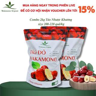 Combo 2 KG Táo Nhược Khương size trung 200 - 220 quả/kg dẻo, ngọt, thơm., ăn vặt, nấu trà