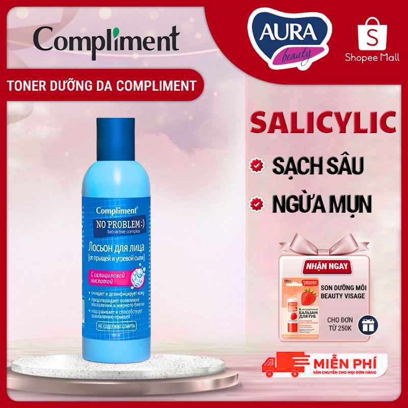 Toner Compliment No Problem Salicylic Acid 200ml Ngăn Ngừa Mụn, Giảm Mụn Viêm