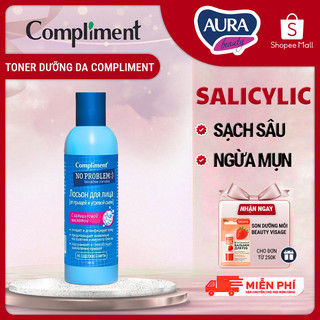  Toner Compliment No Problem Salicylic Acid 200ml Ngăn Ngừa Mụn Giảm Mụn Viêm 