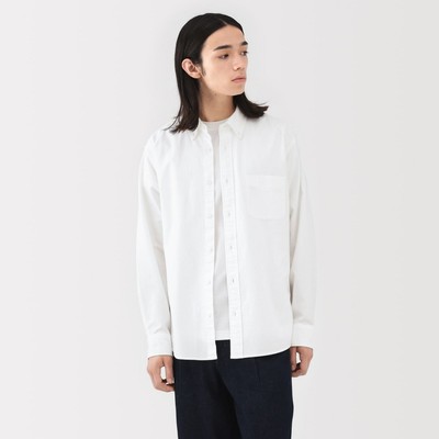 Áo Sơ Mi Nam Vải Oxford Cổ Cài Nút Tay Dài MUJI
