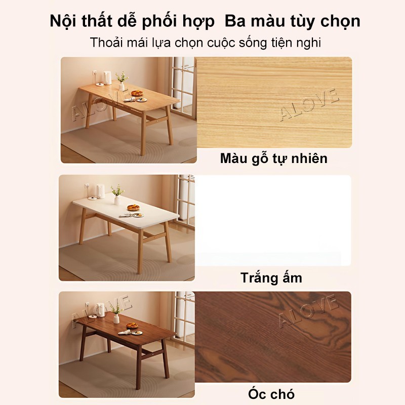 ALOVE Bàn Ăn Mặt bàn màu gỗ tự nhiên Phong cách cao cấp và thoải mái Màu sắc tùy chọn  Có thể phục vụ 6-8 người | BigBuy360 - bigbuy360.vn