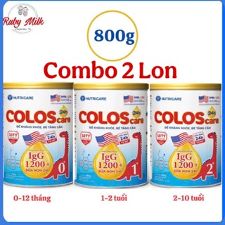 Combo 2 Lon Sữa bột Nutricare ColosCare Đủ Số Lon 800g - Đề Kháng Khỏe, Bé Tăng Cân