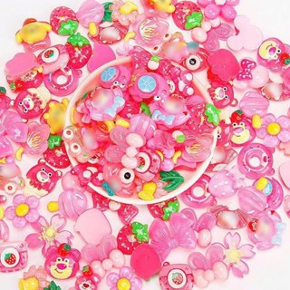 Charm sticker màu trong suốt mẫu ngẫn nhiên gắn dép Cross, dép sục, Charm dép dễ thương