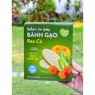   MĂMMY  Bánh Gạo Ăn Dặm Dẹt Rau Củ Giúp Bé Tập Nhai Bổ Sung Dinh Dưỡng Hỗ Trợ Tiêu Hóa Cho Bé Từ 7m+ 