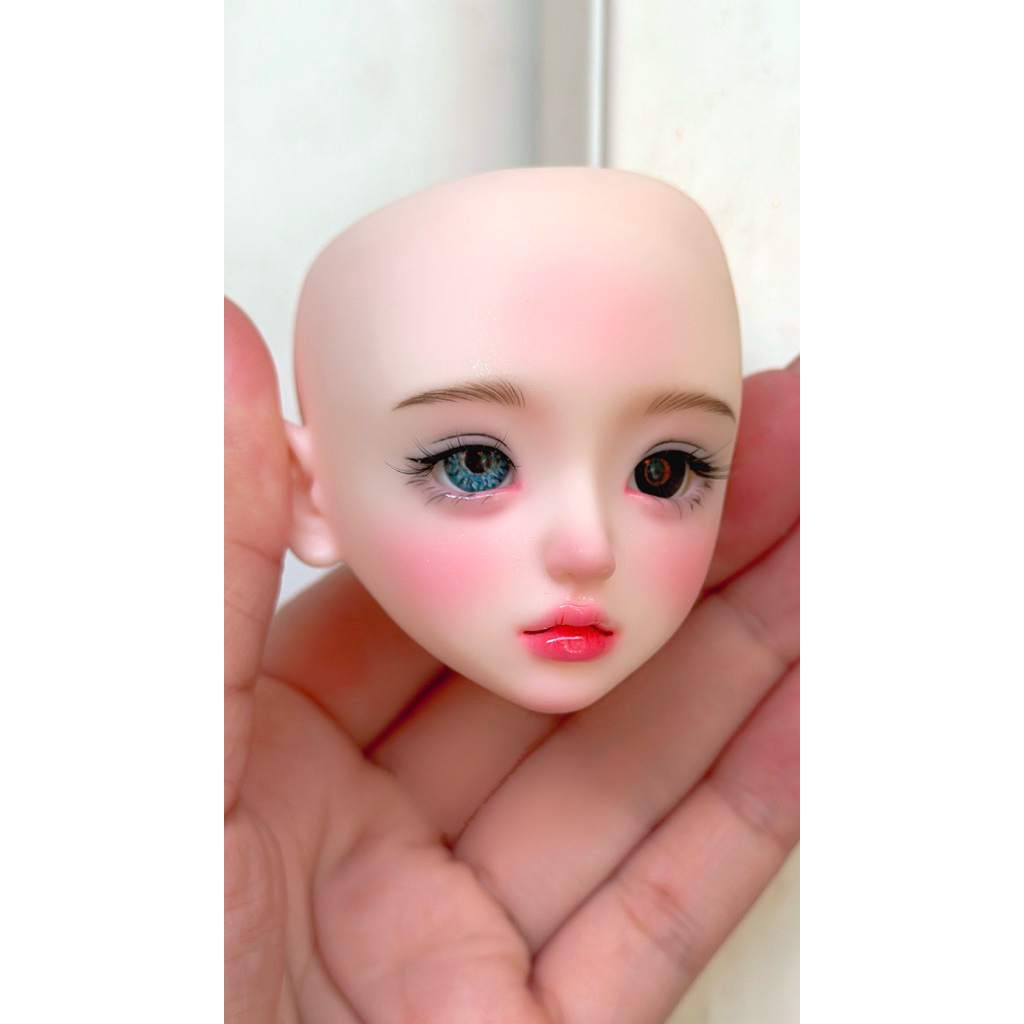 Đầu búp bê MJD có trang điểm và không có trang điểm