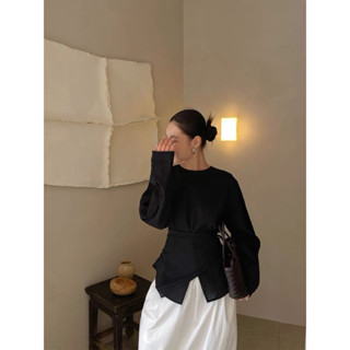 Suni Linen- | BEELY|  BEELY| Áo Linen tay dài + Vạt chéo riêng