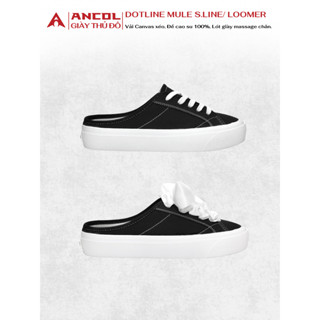  Giày Sneaker Vải Canvas Giày Thể Thao Slip-on Ancol Dotline Mule Đế Cao Su Mềm Dẻo Độ Bền Cao 