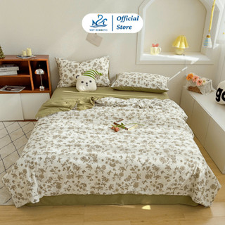 Bộ chăn ga gối Đũi Sona M2T BEDDING mềm mịn mát đủ kích thước m6/m8