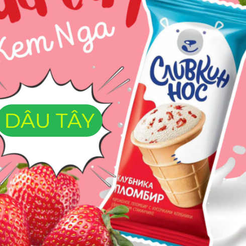 Kem Nga Plombir/Kopobka vị dâu tây 80gr