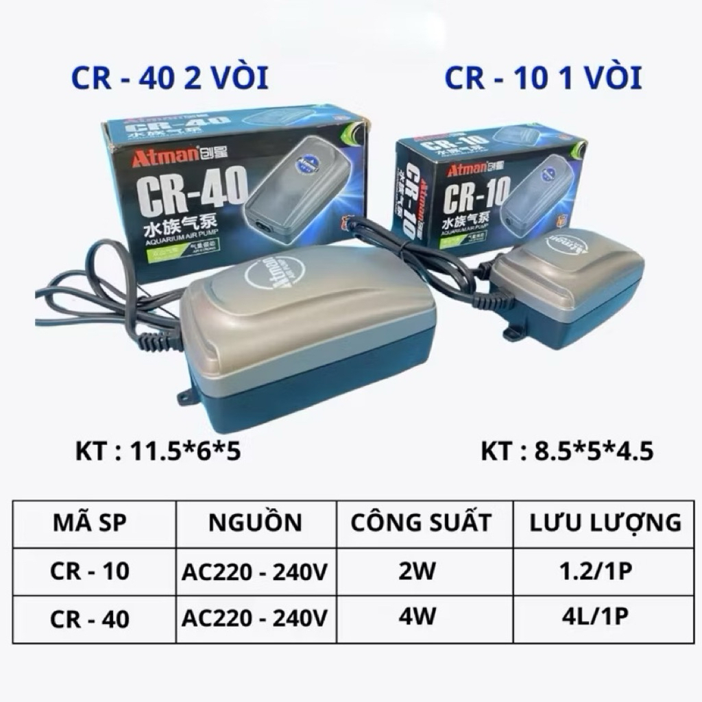Máy Oxy Bể Cá Đủ Mẫu Siêu Êm Sục Sủi Tạo Oxi Cho Hồ Cá