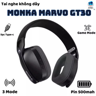 Tai nghe gaming không dây Monka Marvo GT30 - 3 mode - Pin 500mah - Có mic - Tai nghe chụp