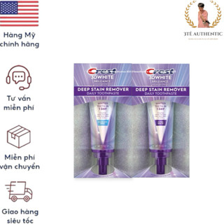 [NHẬP MỸ- HÀNG AIR] Kem Đánh Răng Crest 3D White Ultra White Siêu Trắng Brilliance Deep Stain Remover 59g,87g.