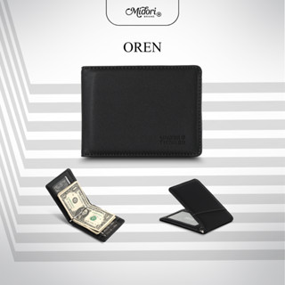 Ví Da Ngang Móc Kẹp Tiền OREN V1 Nam Nữ Bóp Tiền Thẻ Nhiều Ngăn Nhỏ Gọn Cầm Tay | MIDORI FOR MAN