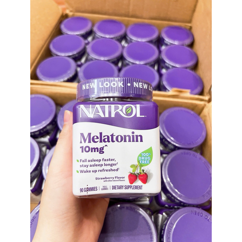 <Mẫu Mới> KẸO NGỦ NATROL GUMMIES MELATONIN 5mg 180v