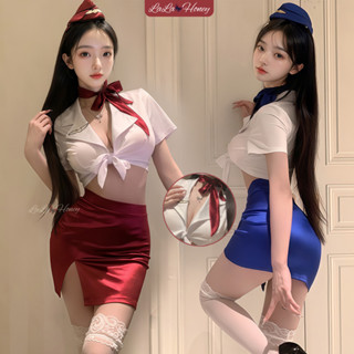  Đồ Ngủ Sexy Cosplay Nữ Tiếp Viên Hàng Không Gợi Cảm Đồ Lót Gợi Cảm Tiếp Viên Hàng Không Quyến Rũ - LALA HONEY 