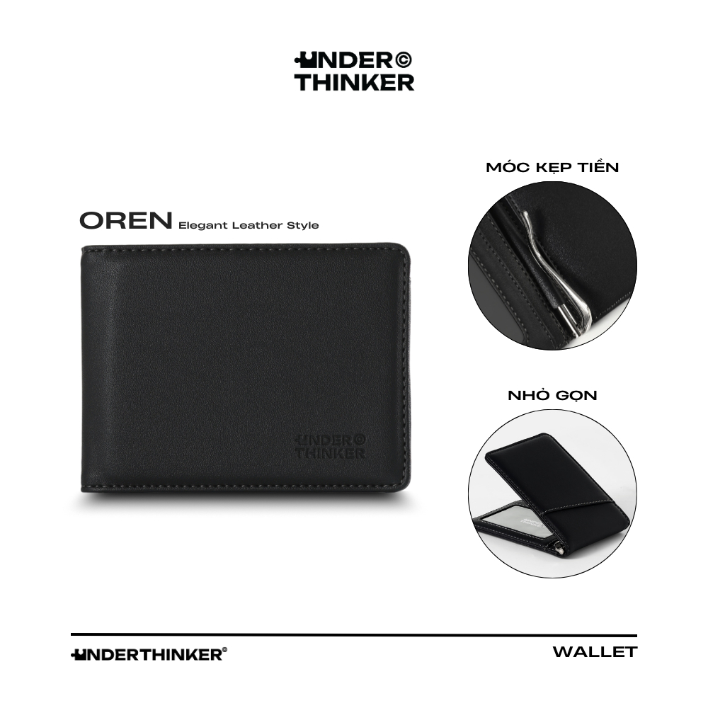 Ví Bóp Da Nam Nữ Nhỏ Gọn Mini OREN V1 Đựng Thẻ Nhiều Ngăn Unisex | UNDER THINKER