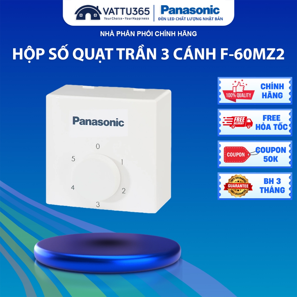 Hộp số quạt trần 3 cánh Panasonic F-60MZ2, M60XG, F-60FV2 | Chính hãng, Sản xuất tại Malaysia
