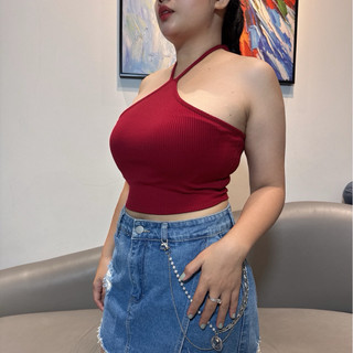 [ BIGSIZE TRÊN 55KG ] ÁO CROPTOP CỔ YẾM bigsize nữ