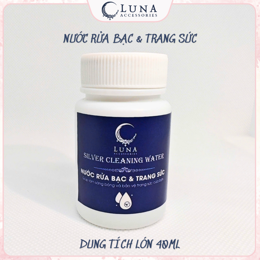✨ [TẶNG KHĂN LAU BẠC] Nước Rửa Bạc & Trang Sức LUNA – Làm Sáng Bóng, Tẩy Sạch Ố Xỉn, An Toàn & Hiệu quả