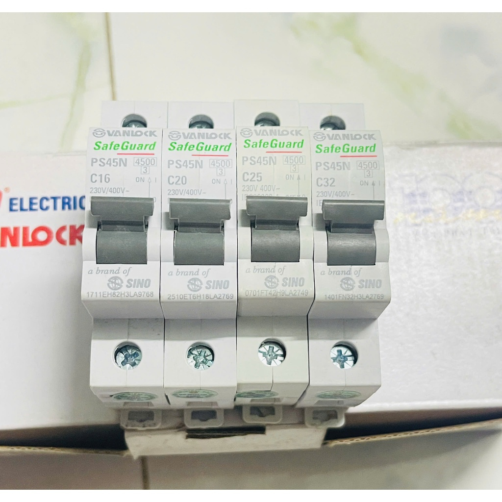 Cầu dao MCB, cb tép 1pha 16A,20A,25A,32A SINO