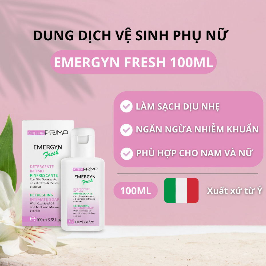 Gel Dung dịch vệ sinh phụ nữ hàng ngày Dottor Primo Emergyn Fresh / 100ml - gel vệ sinh vùng kín ITS